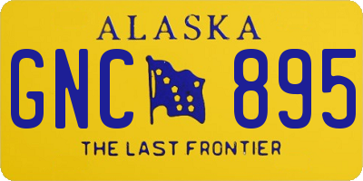 AK license plate GNC895