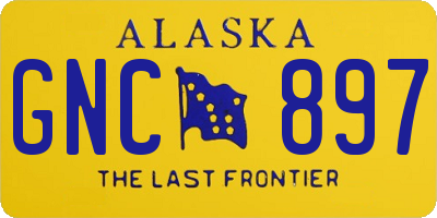 AK license plate GNC897