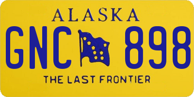 AK license plate GNC898