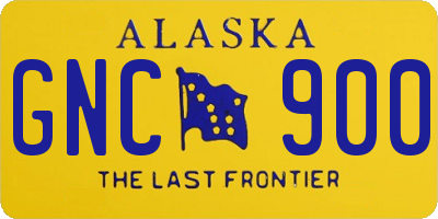 AK license plate GNC900
