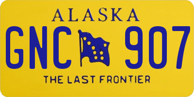 AK license plate GNC907