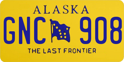 AK license plate GNC908