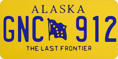 AK license plate GNC912