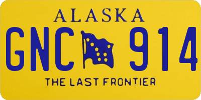 AK license plate GNC914