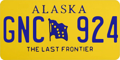 AK license plate GNC924
