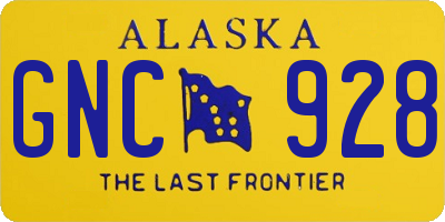 AK license plate GNC928