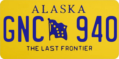AK license plate GNC940