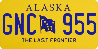 AK license plate GNC955
