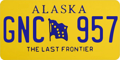 AK license plate GNC957