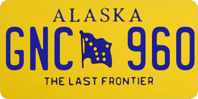 AK license plate GNC960