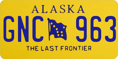 AK license plate GNC963
