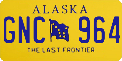 AK license plate GNC964