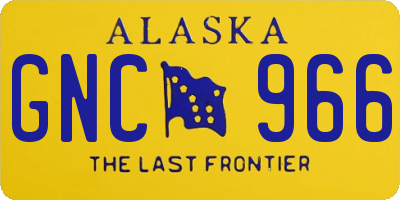 AK license plate GNC966