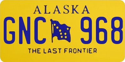 AK license plate GNC968
