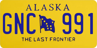 AK license plate GNC991