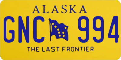 AK license plate GNC994