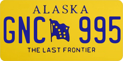 AK license plate GNC995