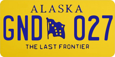 AK license plate GND027