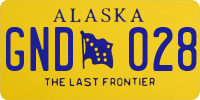 AK license plate GND028