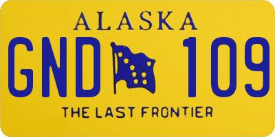 AK license plate GND109