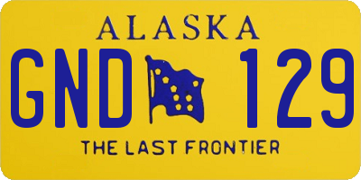 AK license plate GND129