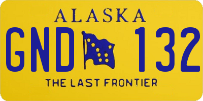 AK license plate GND132