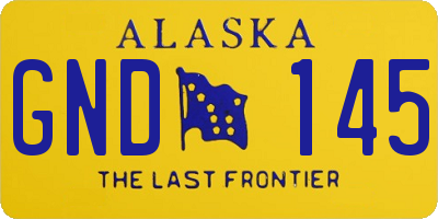 AK license plate GND145