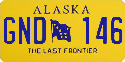 AK license plate GND146