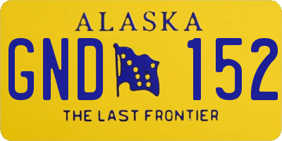 AK license plate GND152