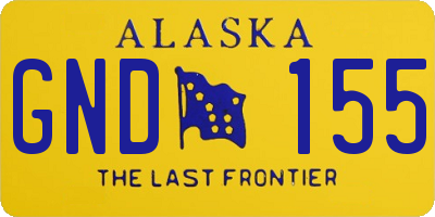 AK license plate GND155
