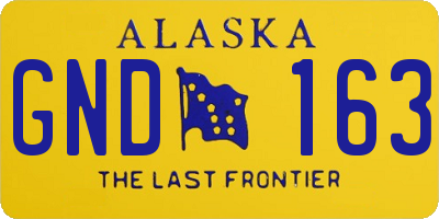 AK license plate GND163