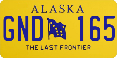 AK license plate GND165
