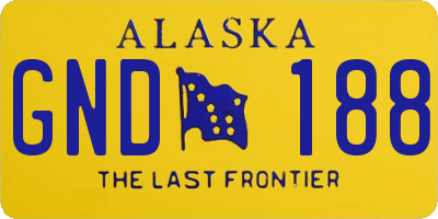 AK license plate GND188
