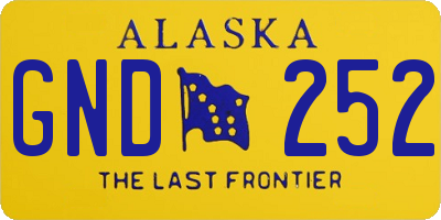 AK license plate GND252