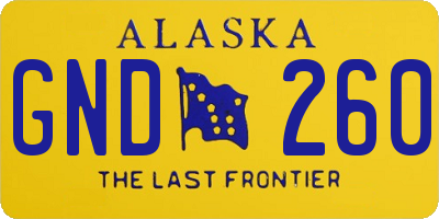 AK license plate GND260