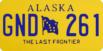 AK license plate GND261
