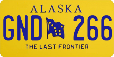 AK license plate GND266