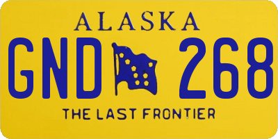 AK license plate GND268
