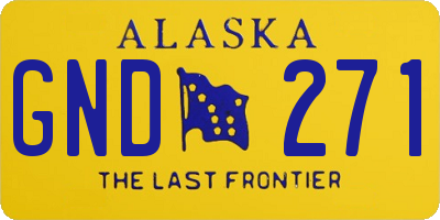 AK license plate GND271