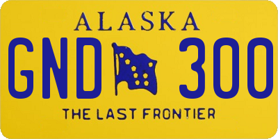 AK license plate GND300