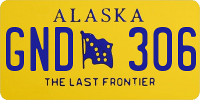 AK license plate GND306