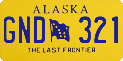 AK license plate GND321
