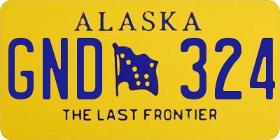AK license plate GND324