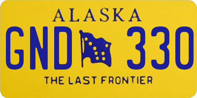 AK license plate GND330