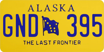 AK license plate GND395