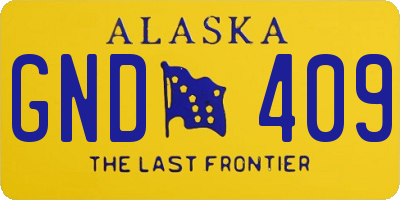 AK license plate GND409