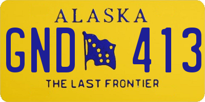 AK license plate GND413