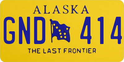 AK license plate GND414