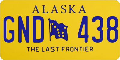 AK license plate GND438