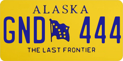 AK license plate GND444